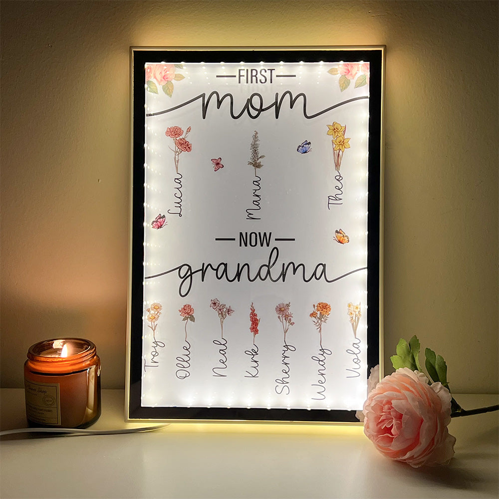 First Mom Now Grandma-Night Light Mirror