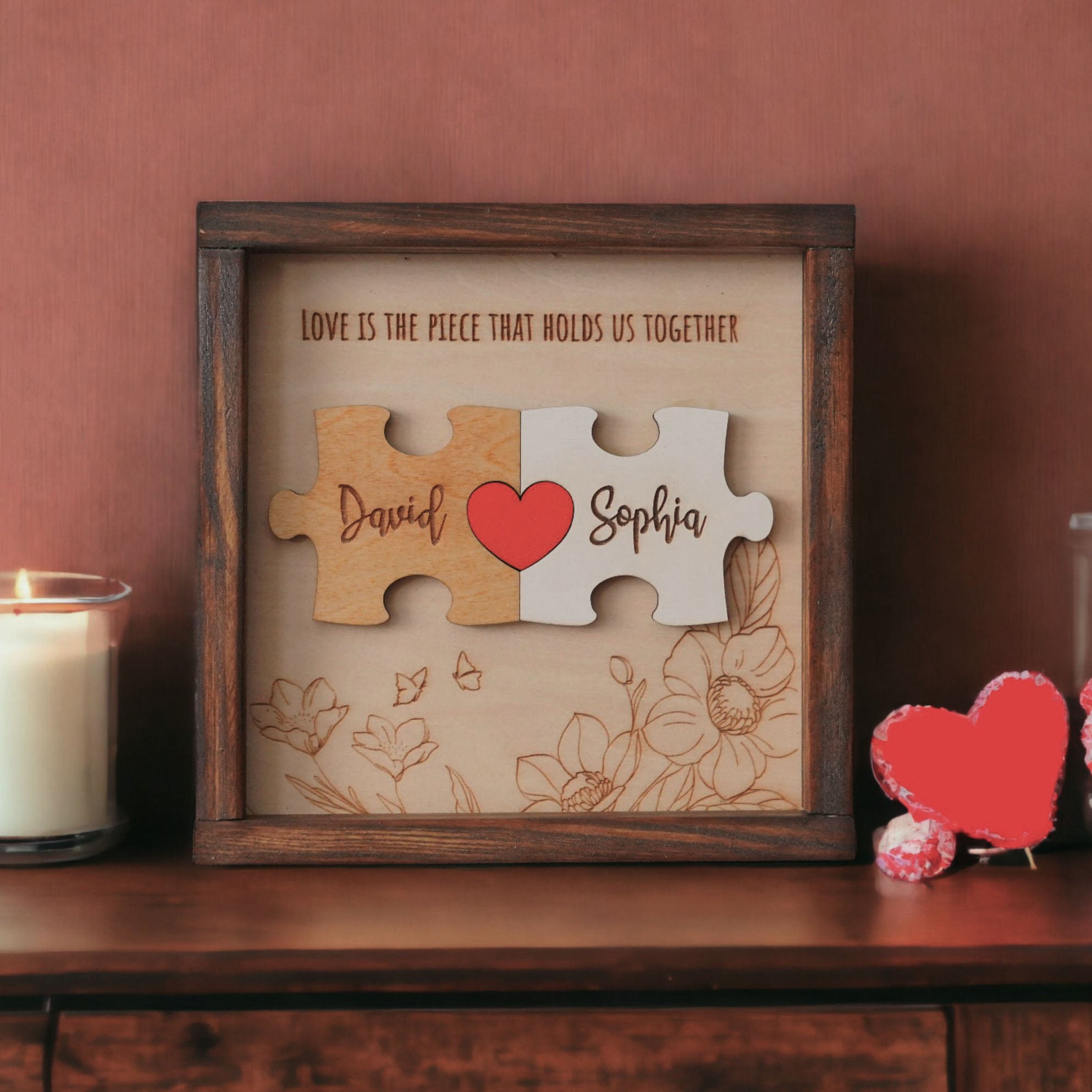 "You are my missing piece" Puzzle Couple Sign