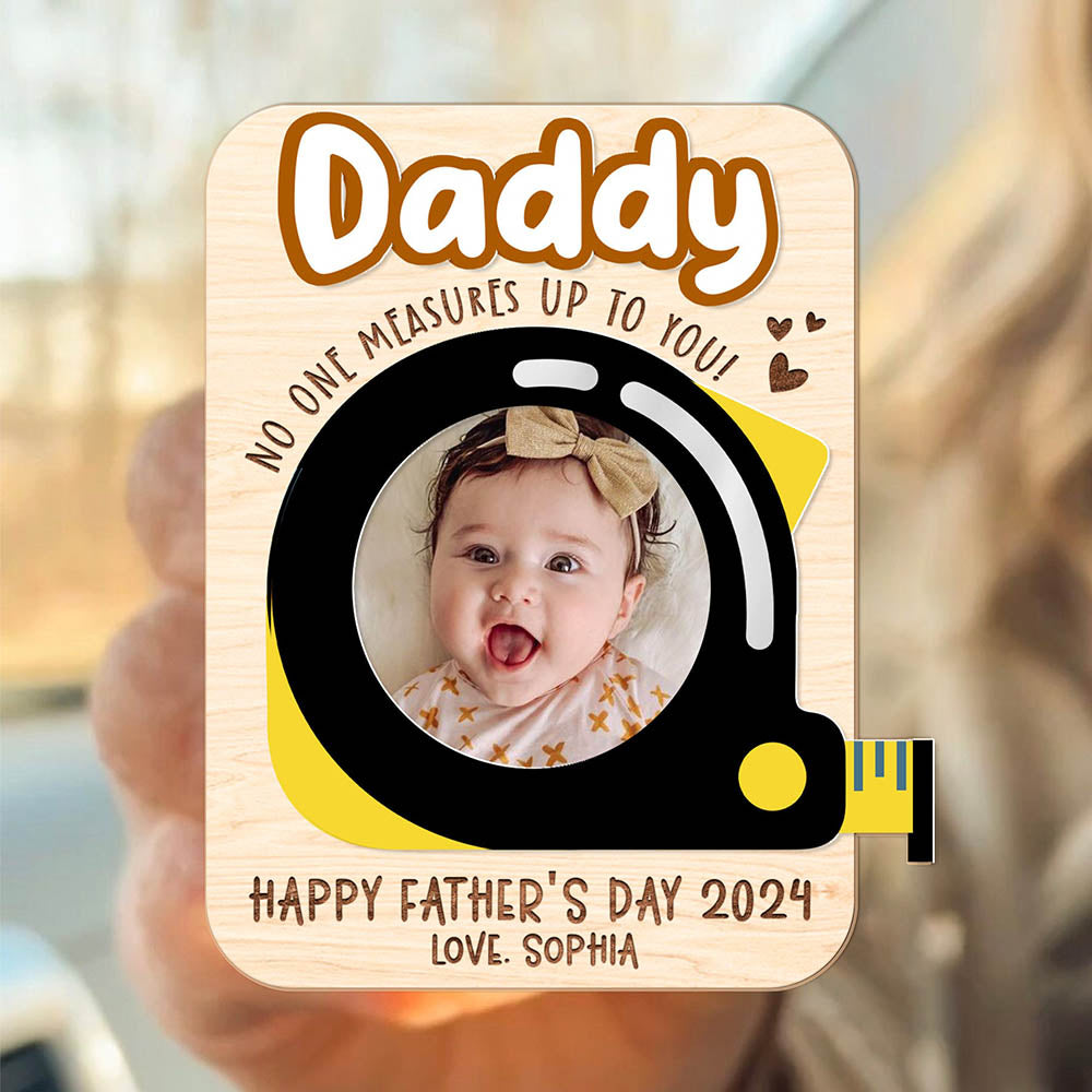 Custom Photo Car Visor Clip for Father's Day Drive Safe Gift for Grandpa