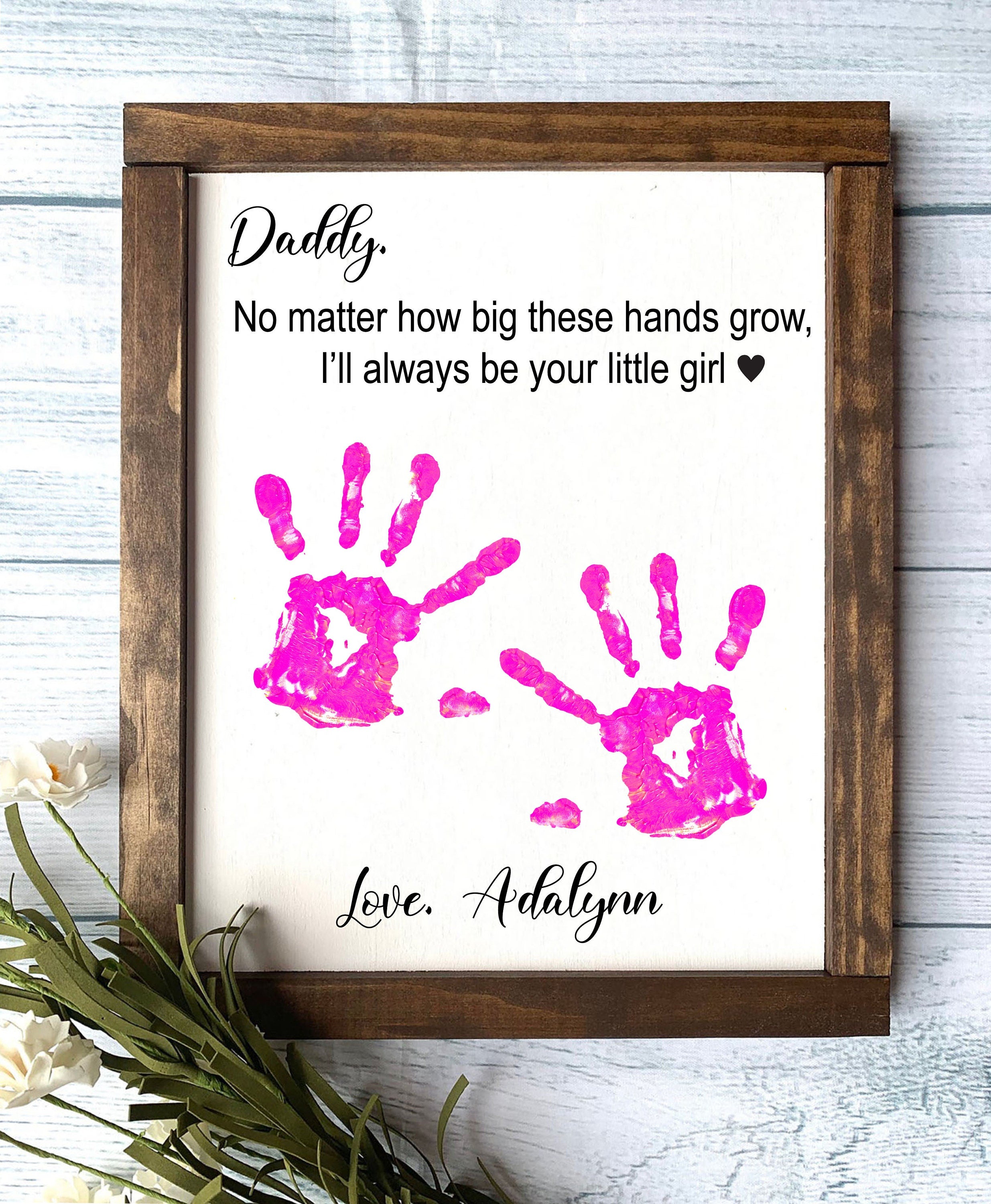 Custom Handprint Art Frame Father's Day Gift
