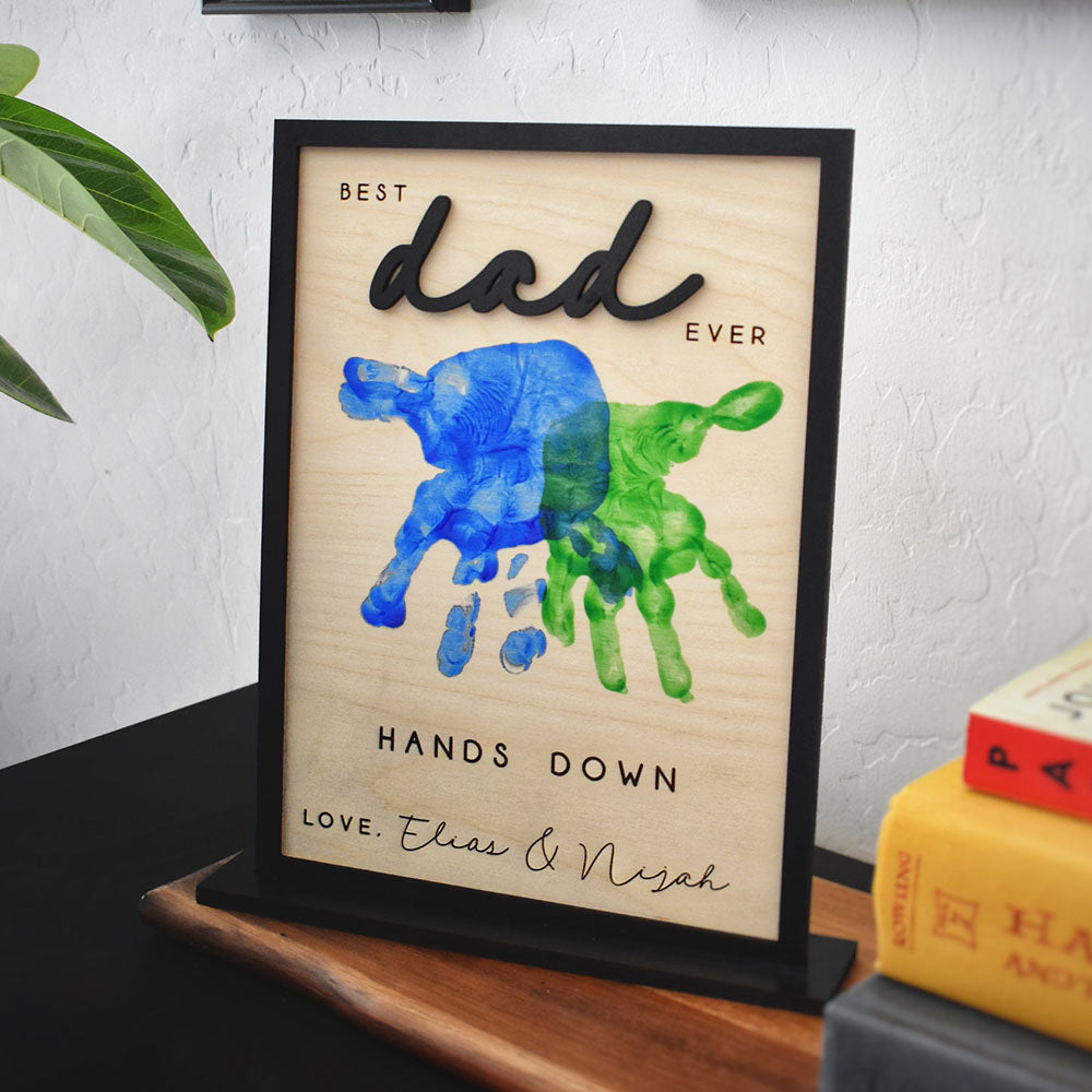 Hands Down Best Dad Ever Engraved Frame For Daddy