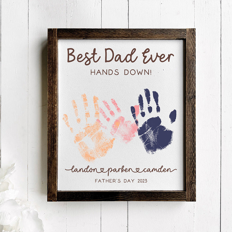 Handprint Sign for Mom, Custom Mothers Day Gift from Kids