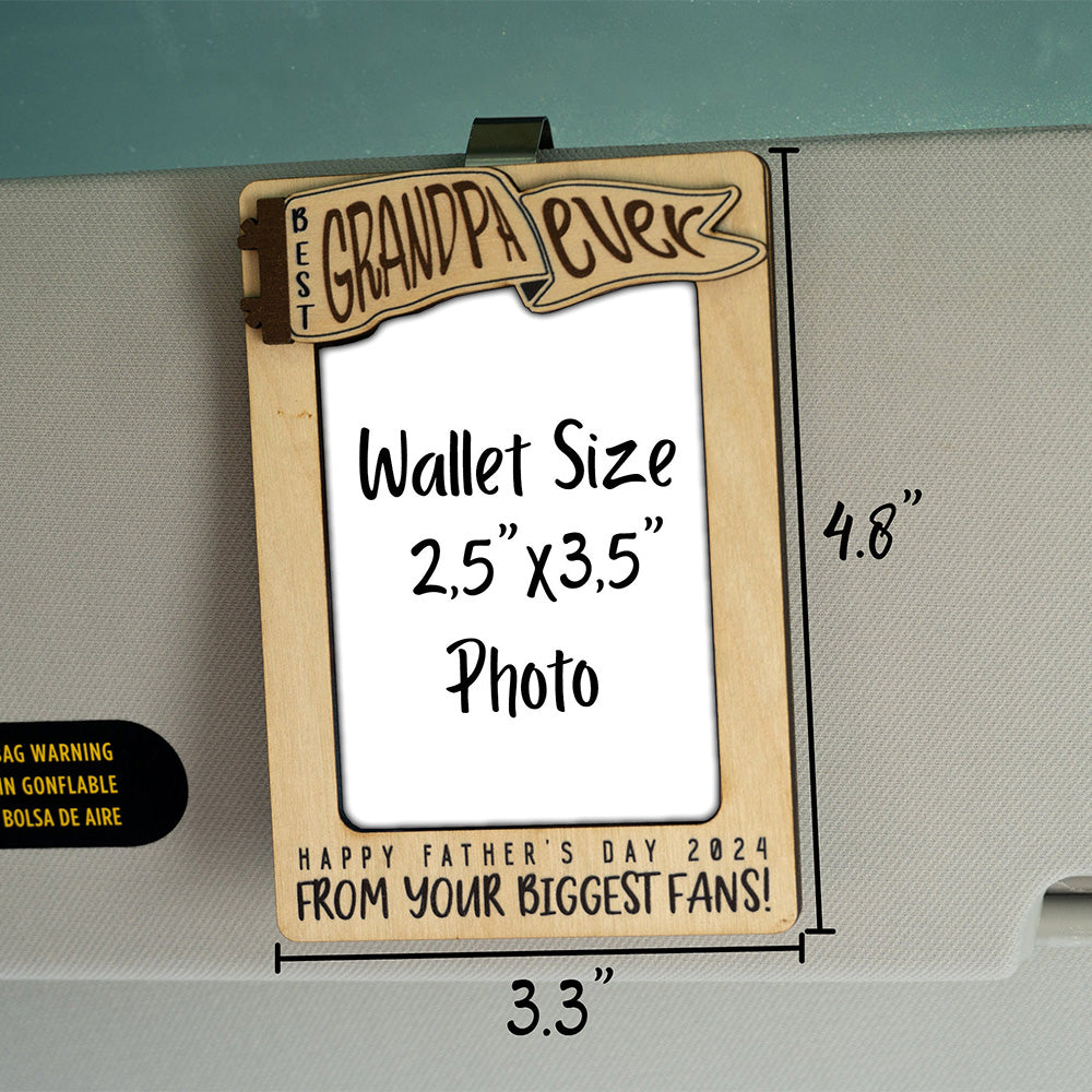 Father's Day Gift Car Visor Clip Photo Frame Fridge Photo Magnet