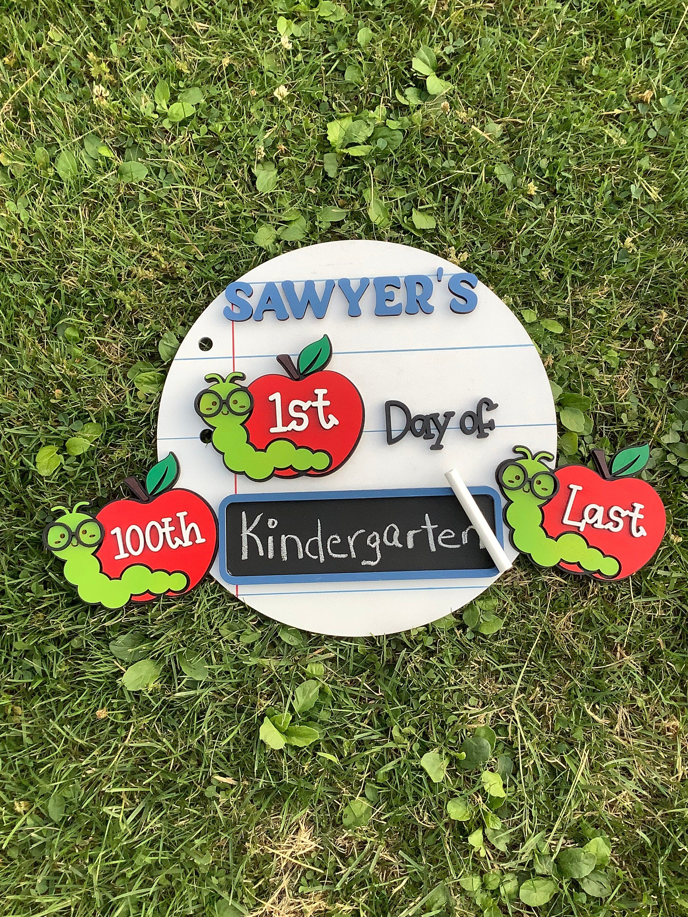 Interchangeable | Back to School Sign | 1st Day Last Day of School Prop | Reusable Wood School Board Milestone | Personalized School Kit