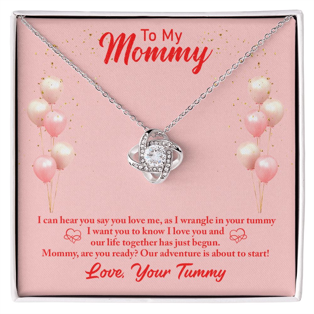 TO MY MOMMY LOVE YOUR TUMMY LOVE KNOT NECKLACE