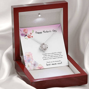 TO THE BEST MOM EVER LOVE KNOT NECKLACE