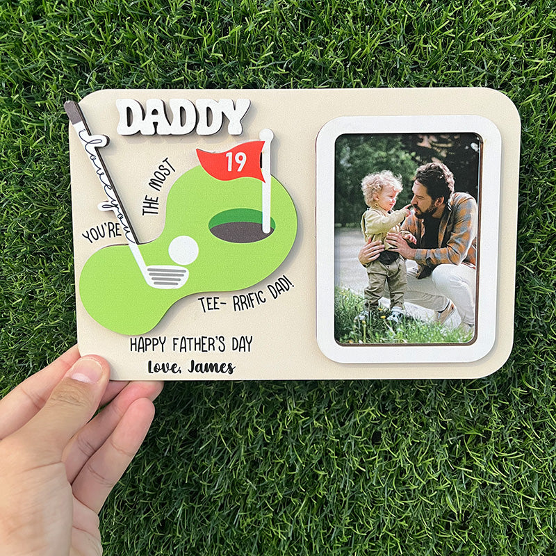 Father’s Day Photo Frame, Gift for Golfer, Father’s Day Picture Frame Gift