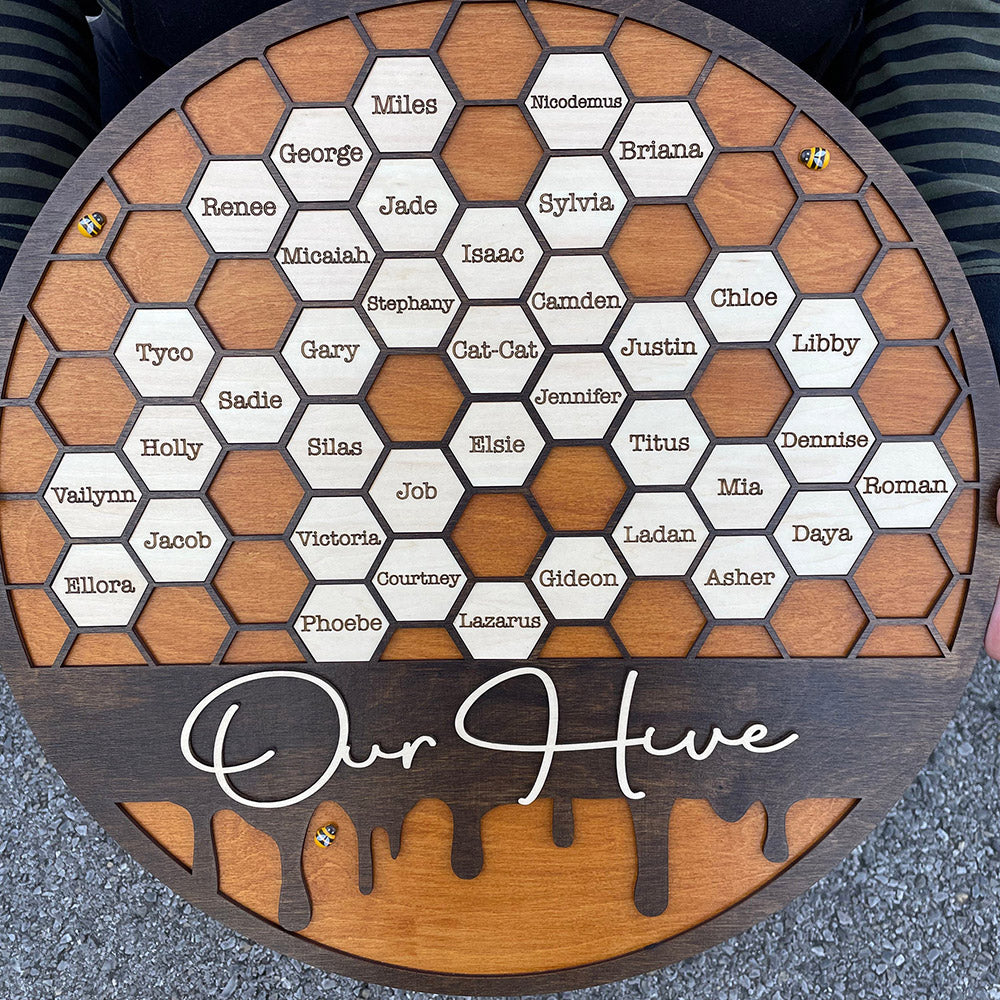 Bee Hive Family Tree. Bee...utiful! A special gift for Mom, Grandma, or anyone bee friendly