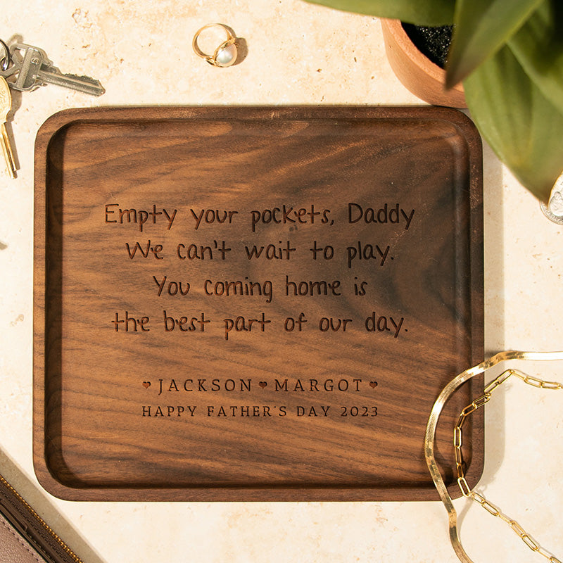 Empty your Pockets Daddy Custom Engraved Christmas or Father's Day Gift for Dad