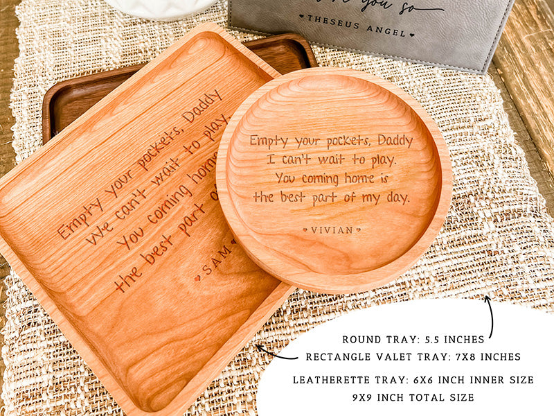 Empty your Pockets Daddy Custom Engraved Christmas or Father's Day Gift for Dad