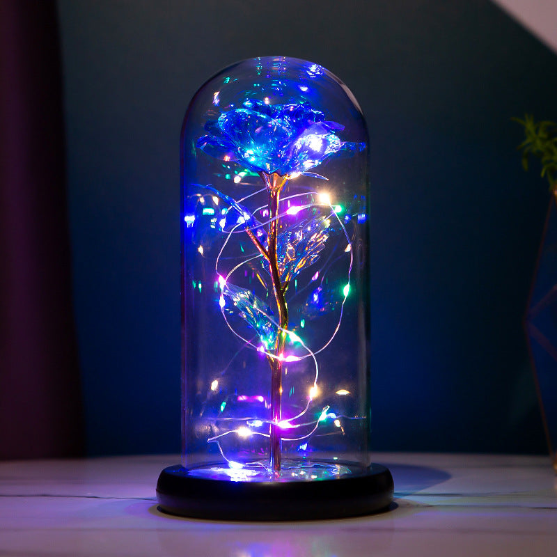 Purple-Forever Roses Eternal Flowers Red Rose in Glass Dome, Glass Rose Gifts for her, Mothers Day Birthday