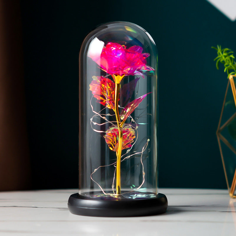 Rose Red-Forever Roses Eternal Flowers Red Rose in Glass Dome, Glass Rose Gifts for her, Mothers Day Birthday